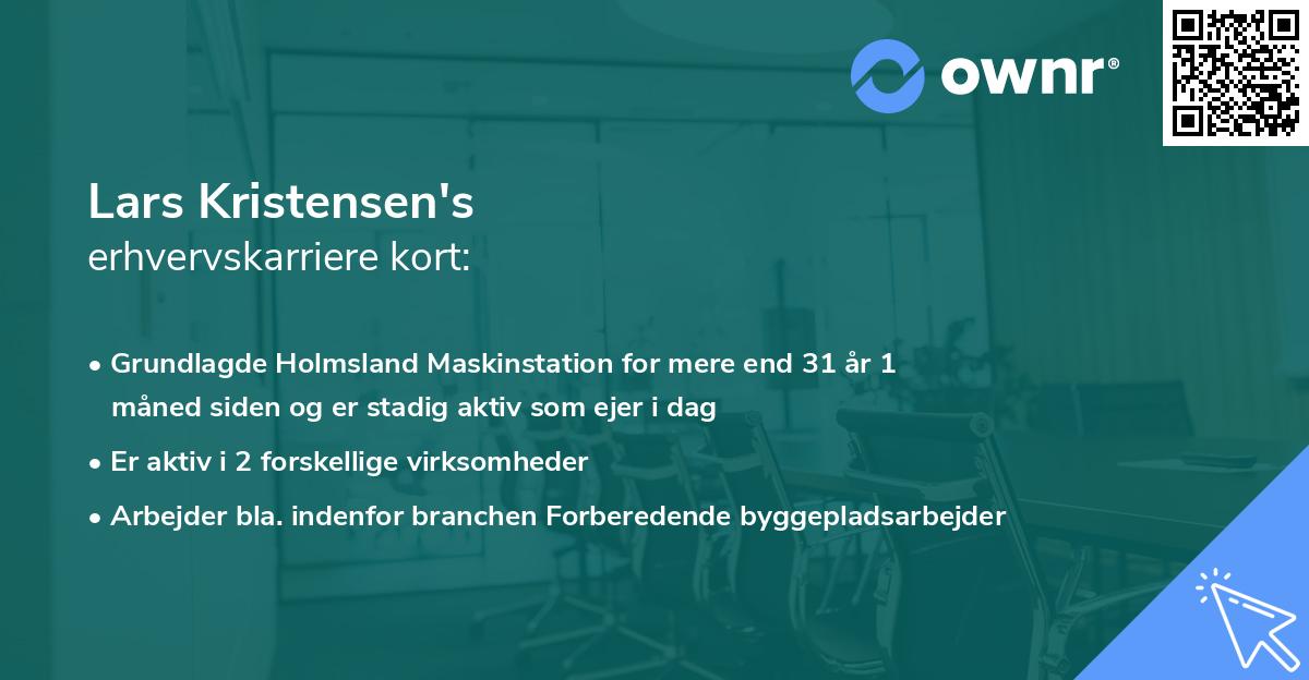 Lars Kristensen's erhvervskarriere kort