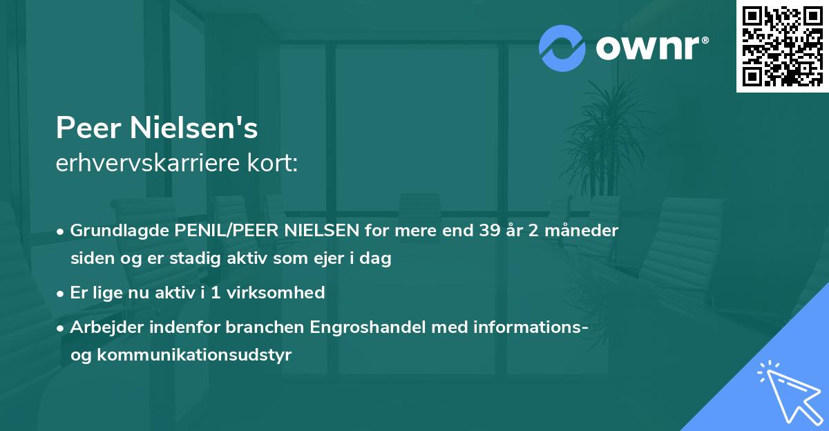 Peer Nielsen's erhvervskarriere kort