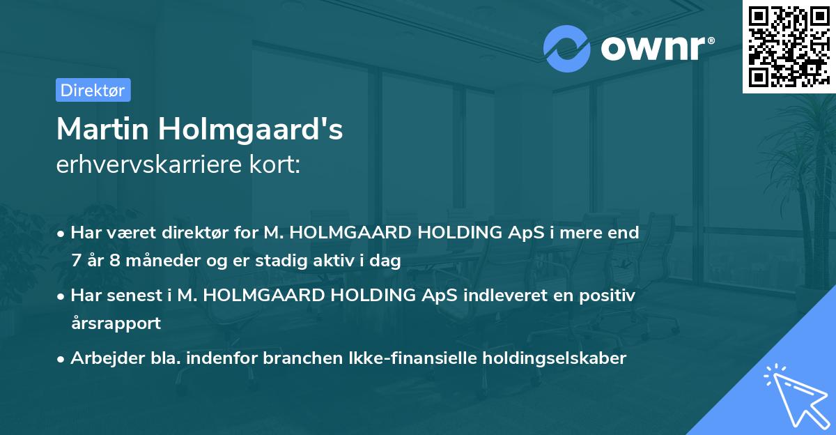 Martin Holmgaard's erhvervskarriere kort