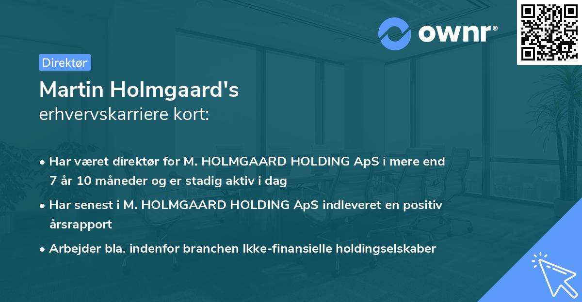 Martin Holmgaard's erhvervskarriere kort