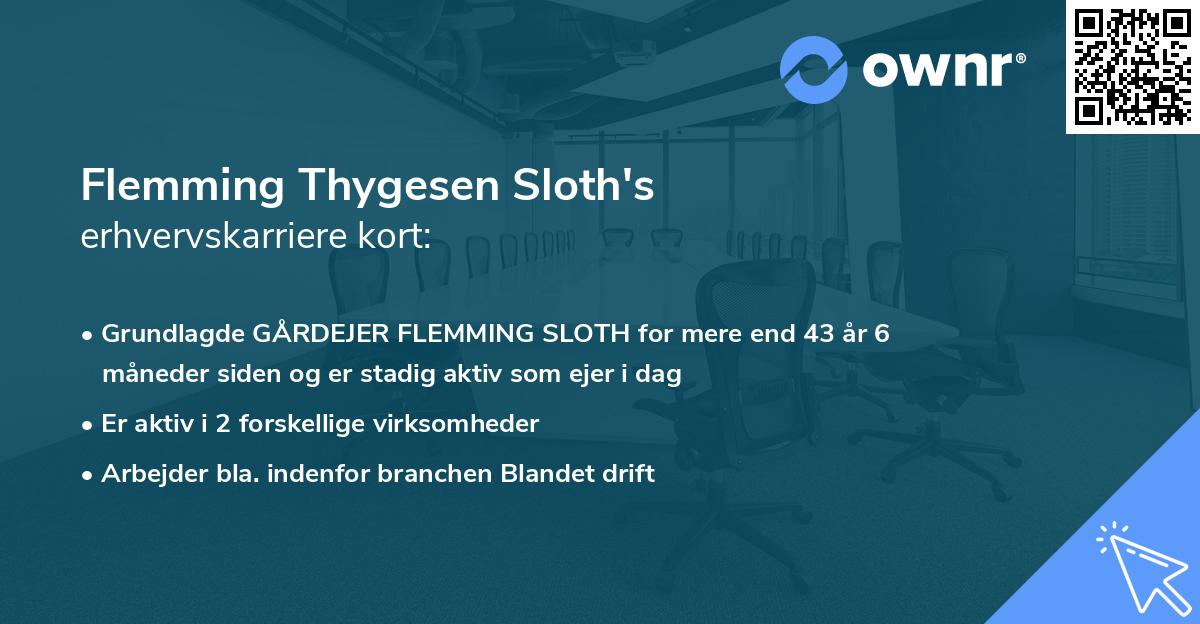 Flemming Thygesen Sloth's erhvervskarriere kort