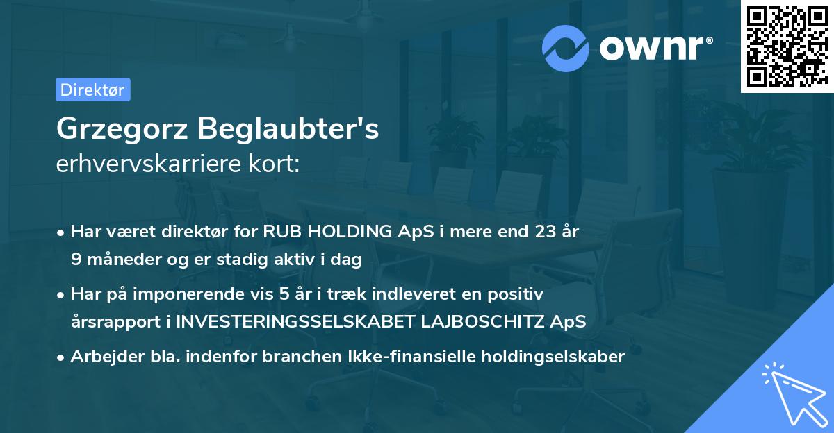 Grzegorz Beglaubter's erhvervskarriere kort