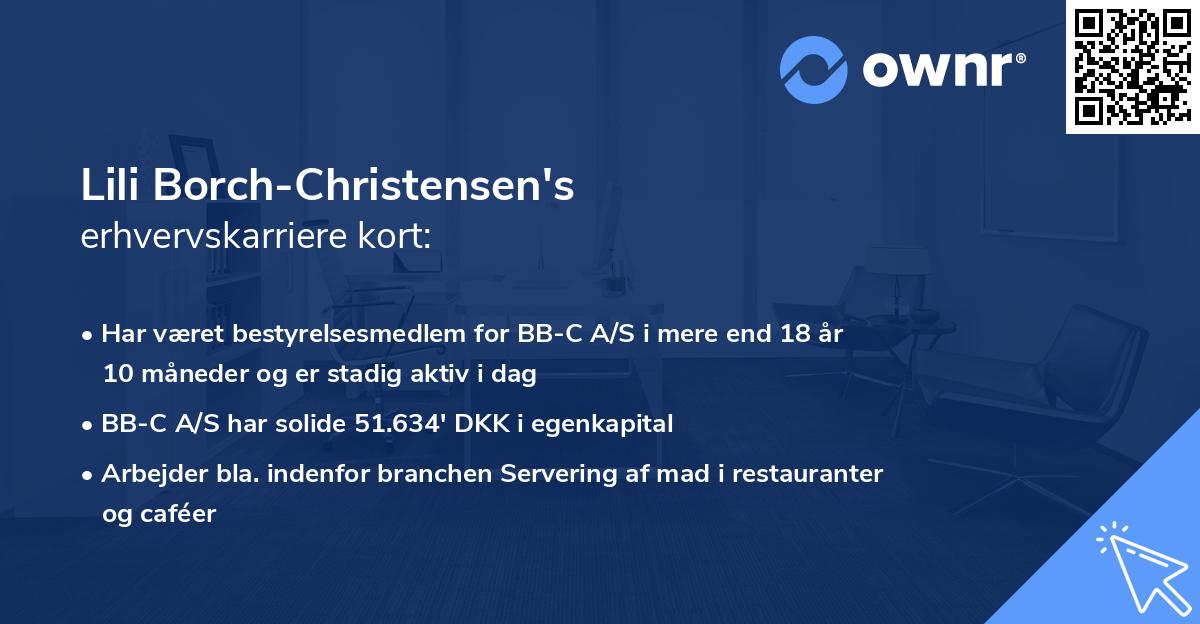 Lili Borch-Christensen's erhvervskarriere kort