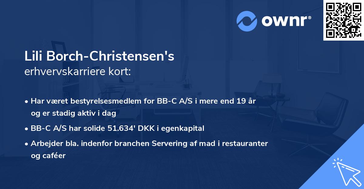 Lili Borch-Christensen's erhvervskarriere kort