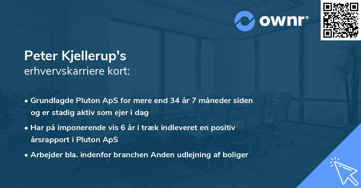 Peter Kjellerup's erhvervskarriere kort