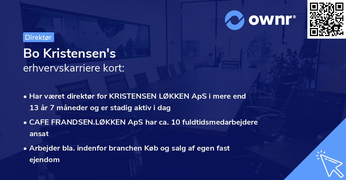 Bo Kristensen's erhvervskarriere kort