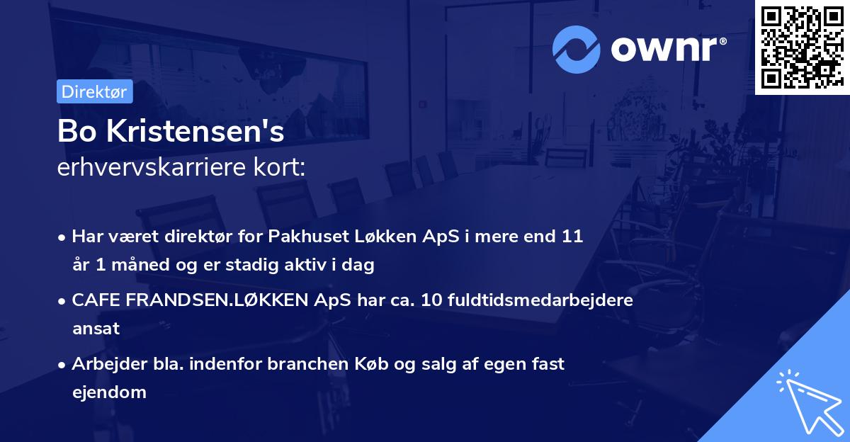 Bo Kristensen's erhvervskarriere kort