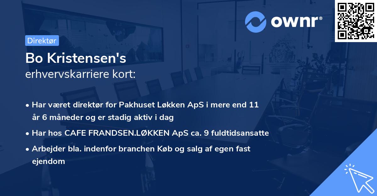 Bo Kristensen's erhvervskarriere kort