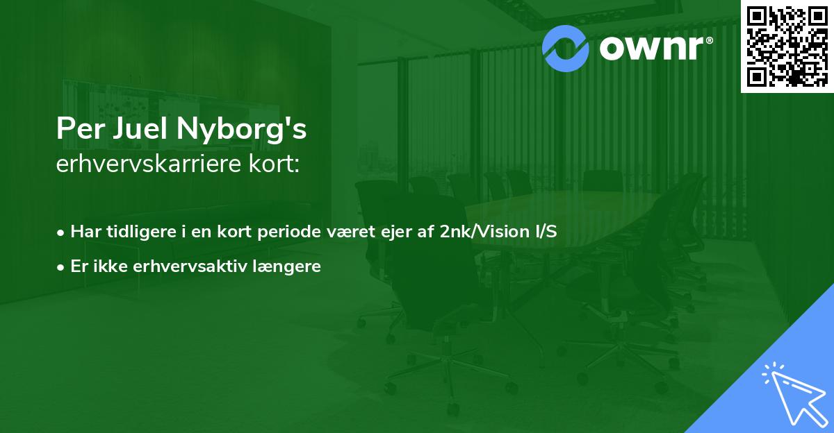 Per Juel Nyborg's erhvervskarriere kort