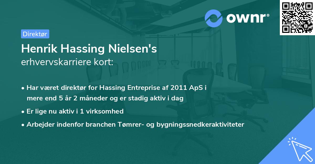 Henrik Hassing Nielsen's erhvervskarriere kort