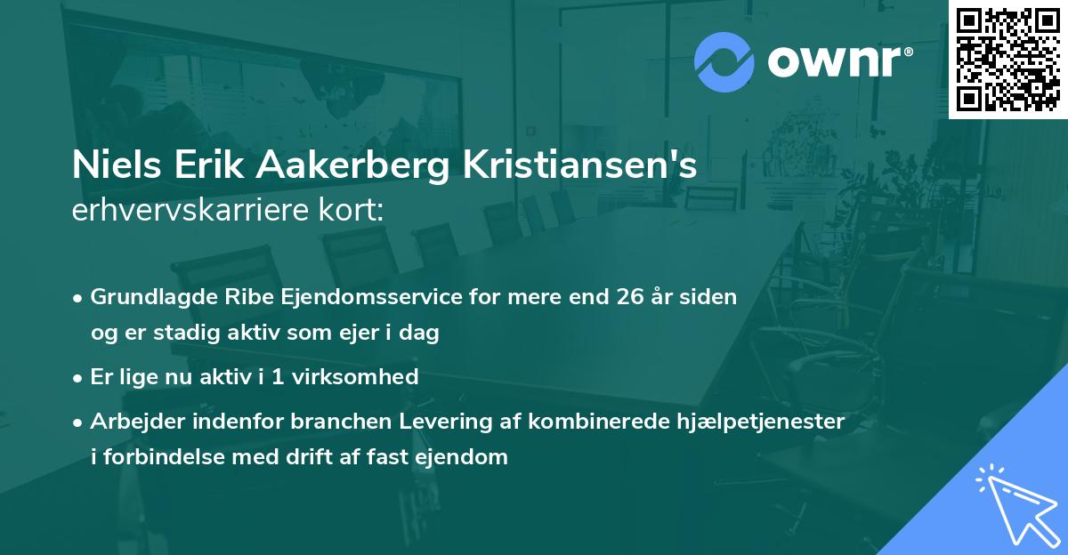 Niels Erik Aakerberg Kristiansen's erhvervskarriere kort