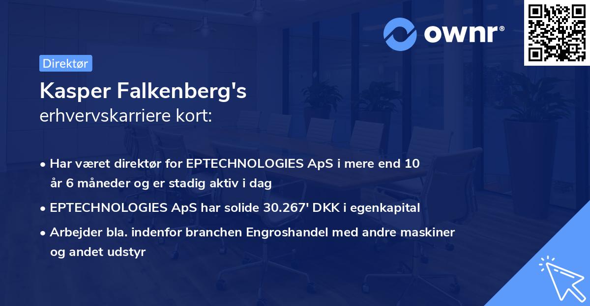 Kasper Falkenberg's erhvervskarriere kort