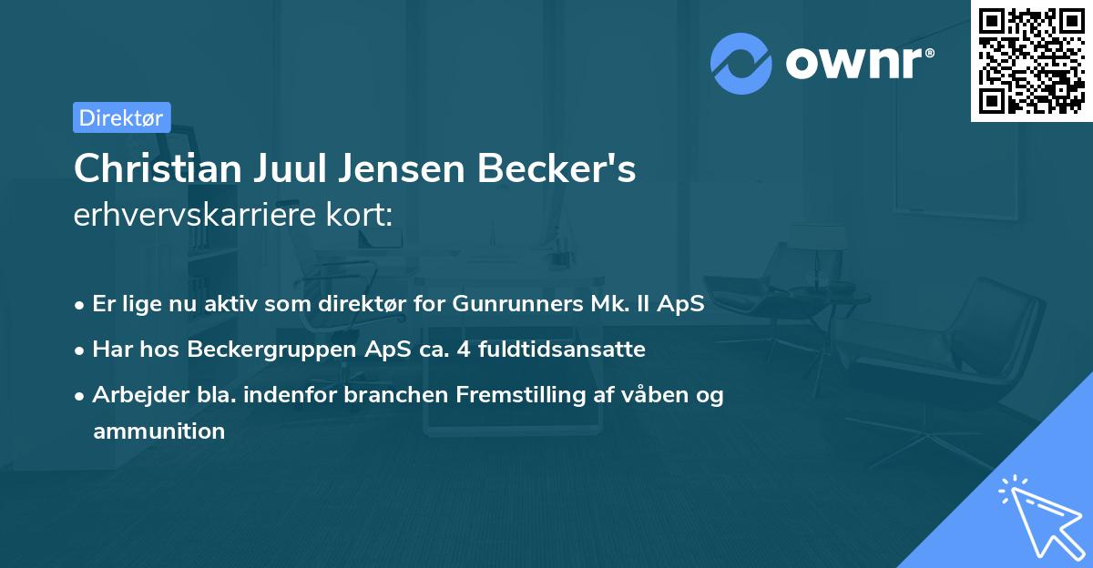 Christian Juul Jensen Becker's erhvervskarriere kort