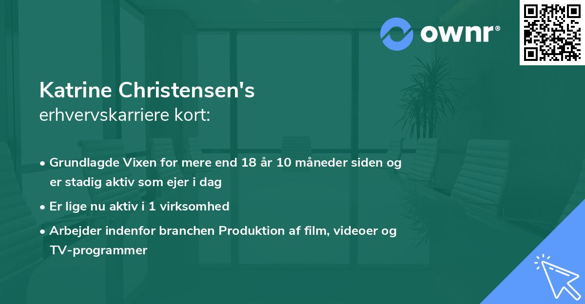 Katrine Christensen's erhvervskarriere kort