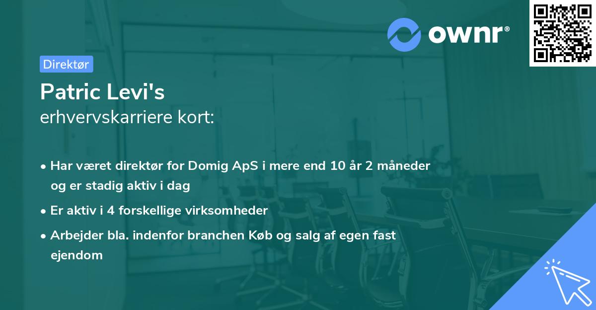 Patric Levi's erhvervskarriere kort