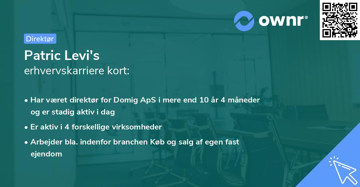 Patric Levi's erhvervskarriere kort