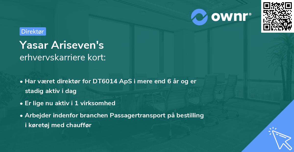 Yasar Ariseven's erhvervskarriere kort