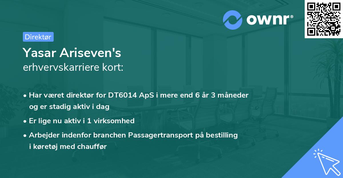 Yasar Ariseven's erhvervskarriere kort