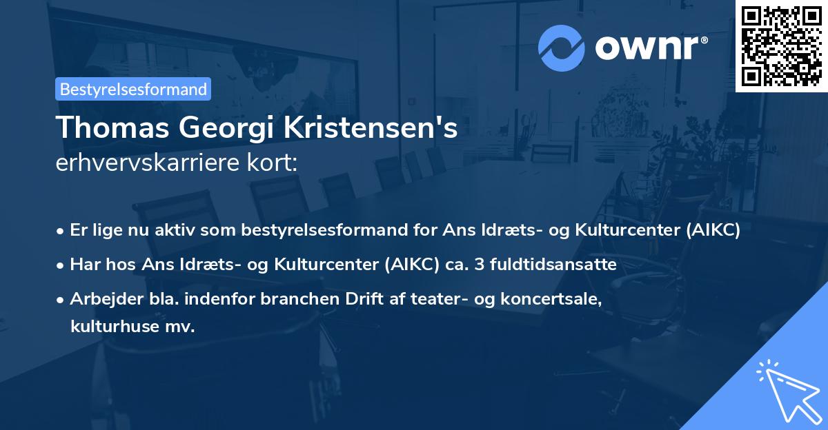 Thomas Georgi Kristensen's erhvervskarriere kort