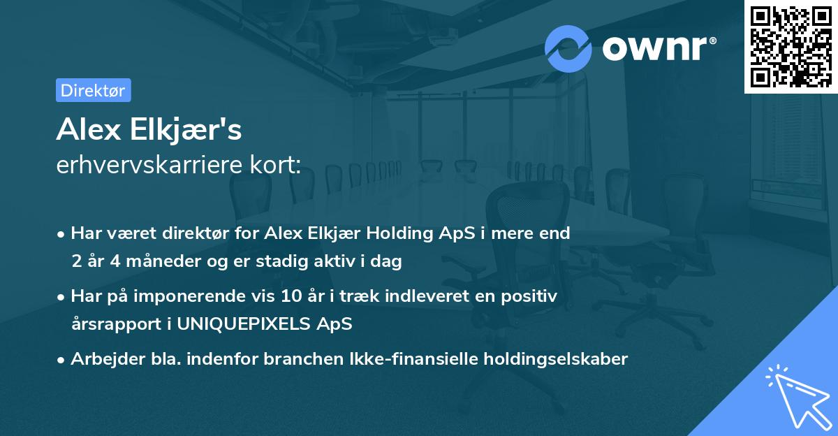 Alex Elkjær's erhvervskarriere kort