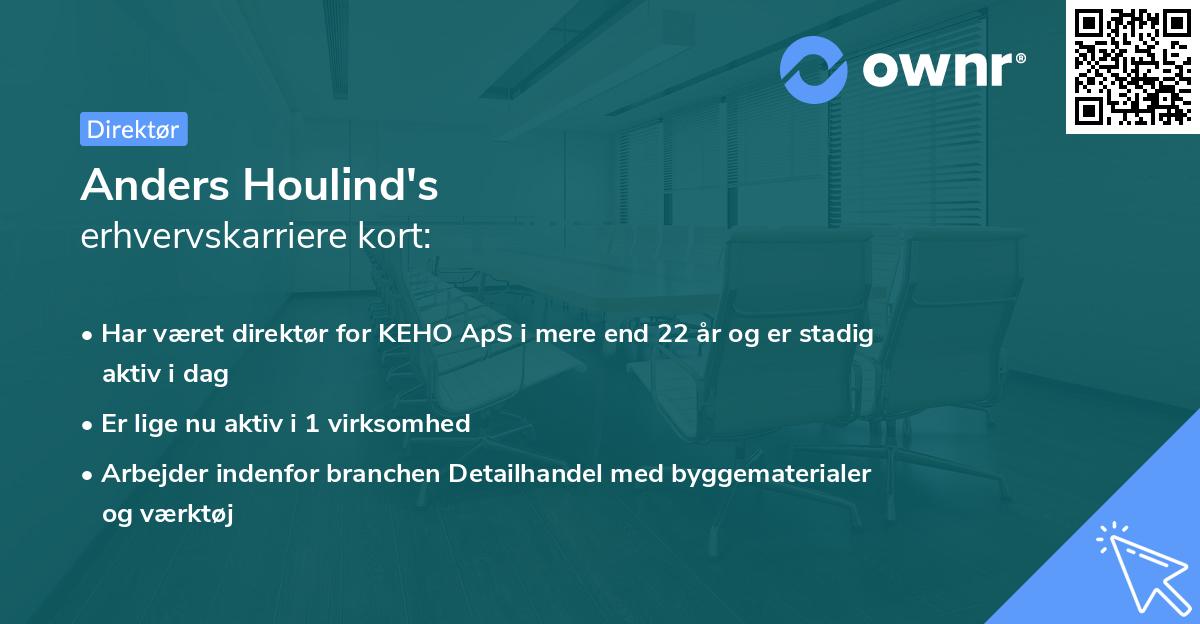 Anders Houlind's erhvervskarriere kort