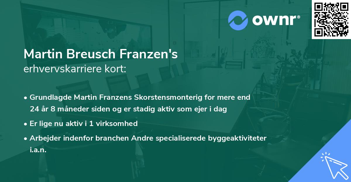 Martin Breusch Franzen's erhvervskarriere kort