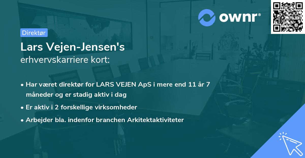 Lars Vejen-Jensen's erhvervskarriere kort