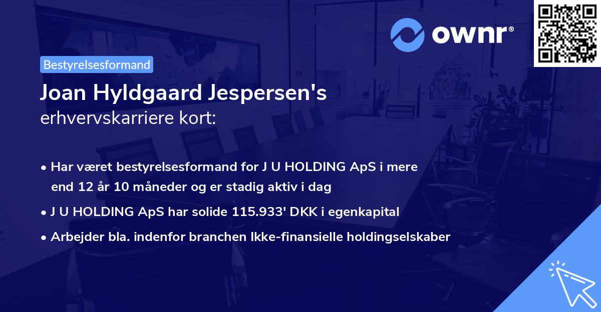 Joan Hyldgaard Jespersen's erhvervskarriere kort