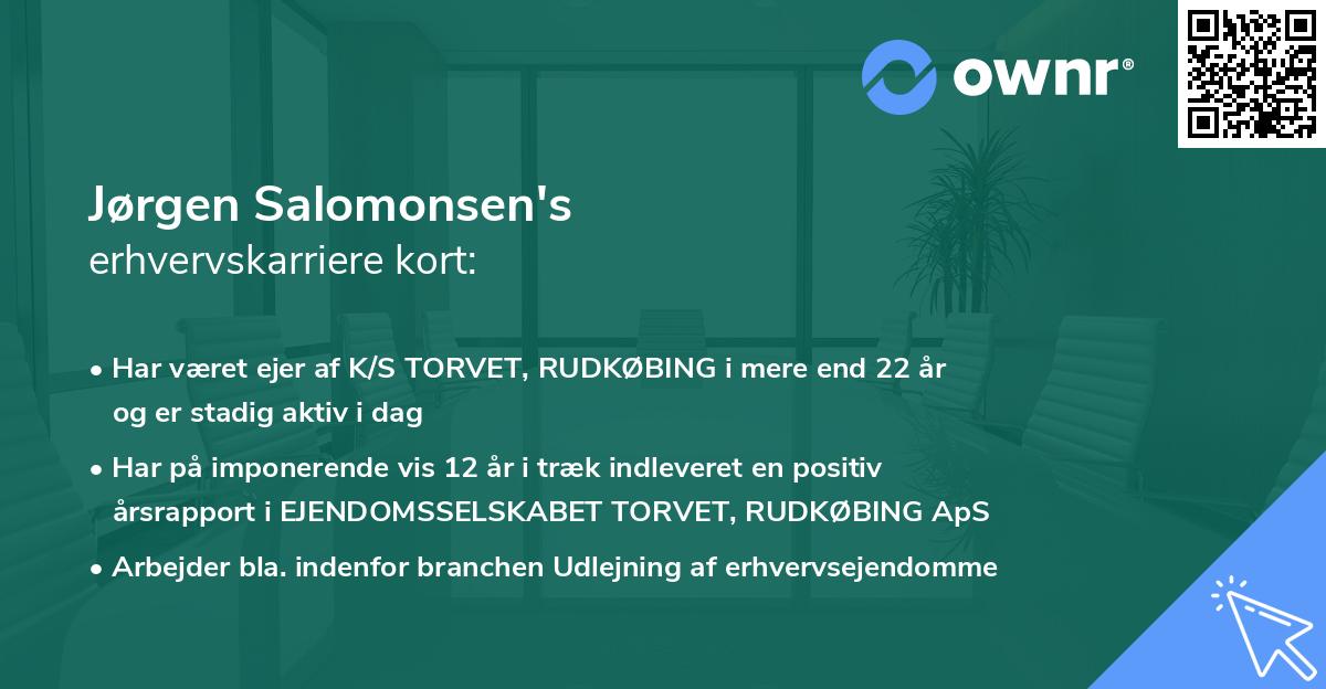 Jørgen Salomonsen's erhvervskarriere kort