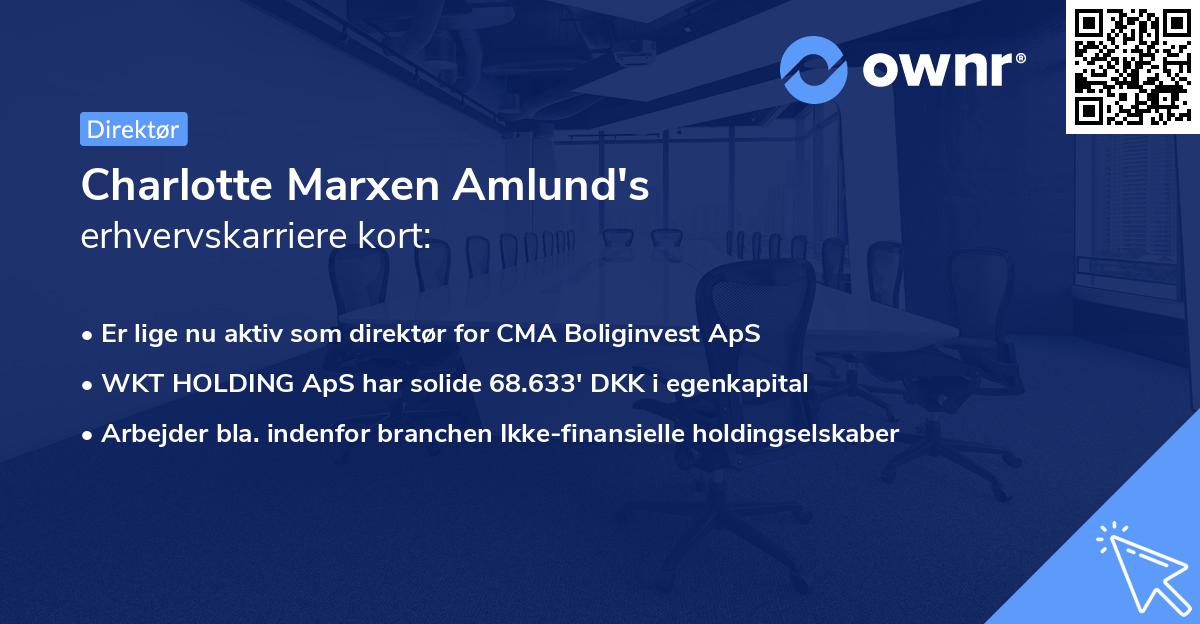 Charlotte Marxen Amlund's erhvervskarriere kort