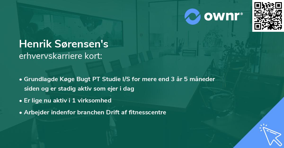 Henrik Sørensen's erhvervskarriere kort