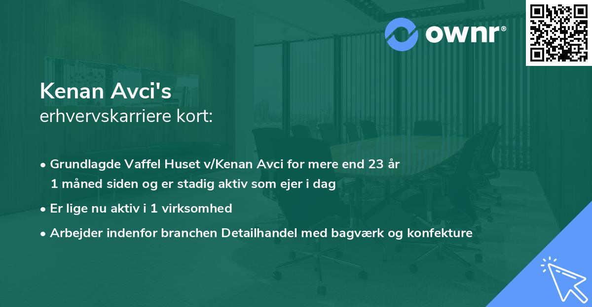 Kenan Avci's erhvervskarriere kort