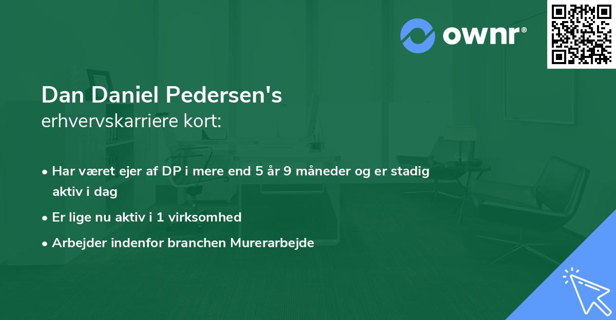 Dan Daniel Pedersen's erhvervskarriere kort