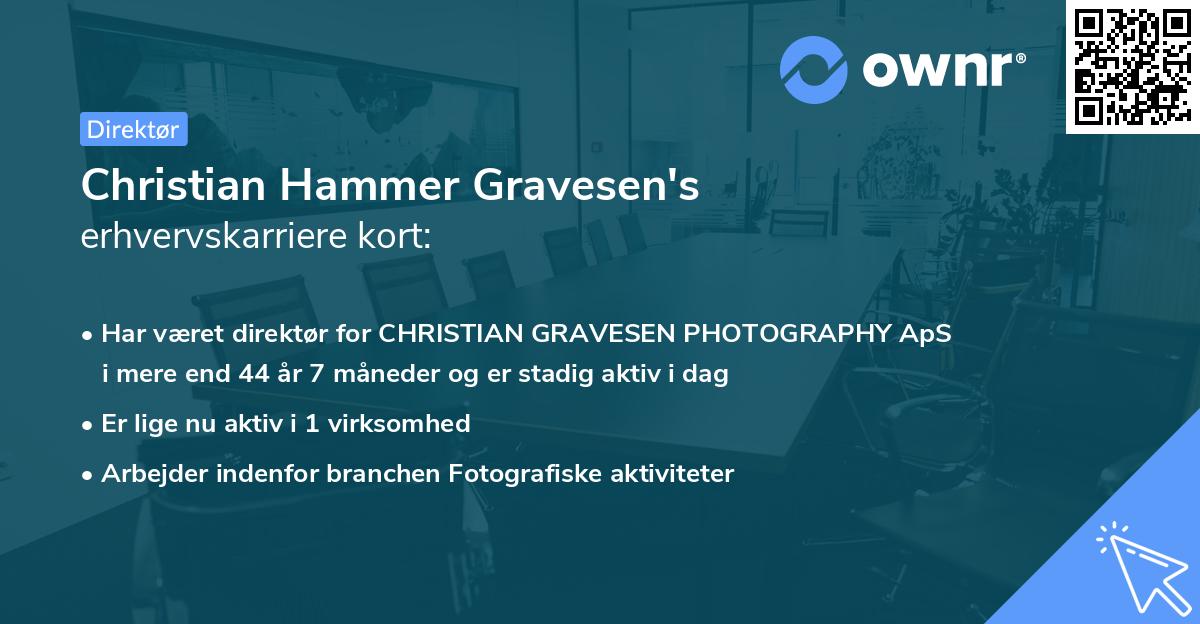 Christian Hammer Gravesen's erhvervskarriere kort