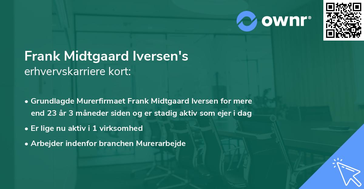 Frank Midtgaard Iversen's erhvervskarriere kort
