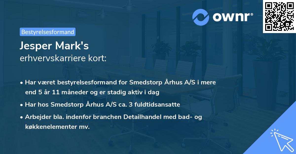 Jesper Mark's erhvervskarriere kort