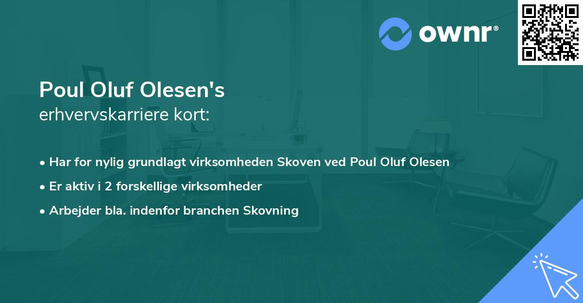 Poul Oluf Olesen's erhvervskarriere kort