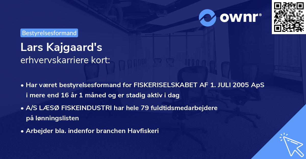 Lars Kajgaard's erhvervskarriere kort