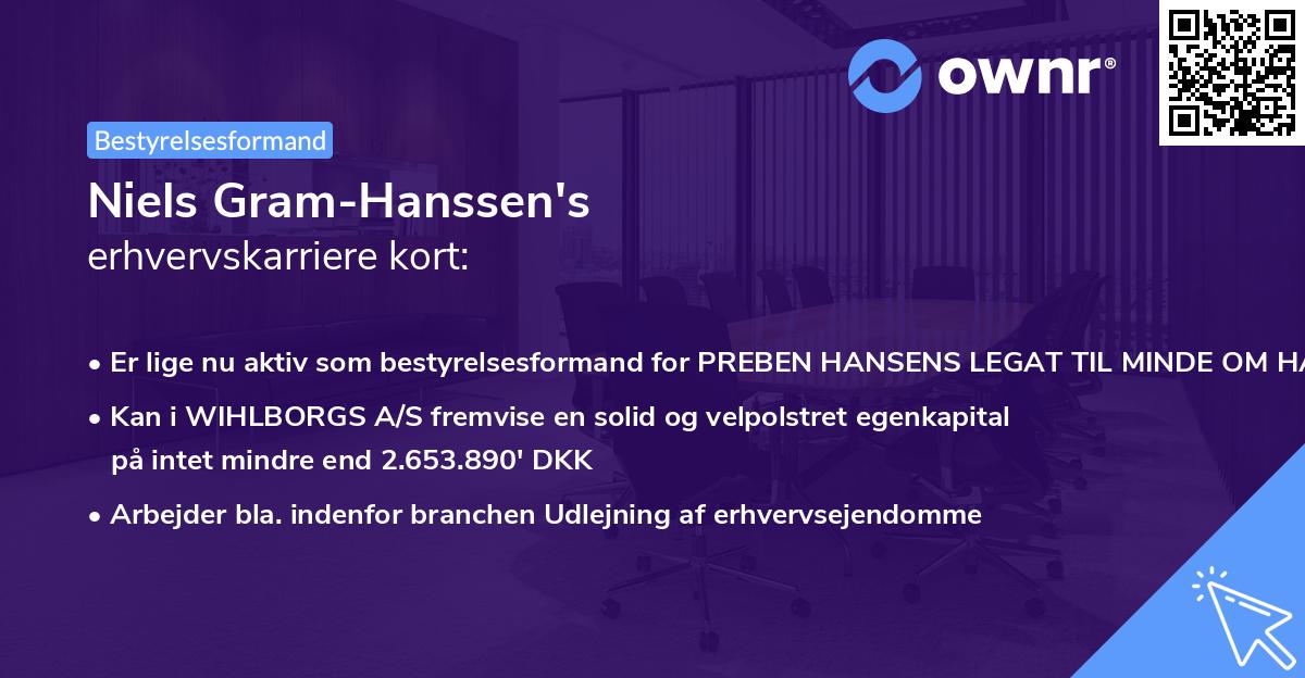 Niels Gram-Hanssen's erhvervskarriere kort