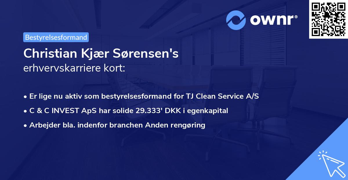 Christian Kjær Sørensen's erhvervskarriere kort