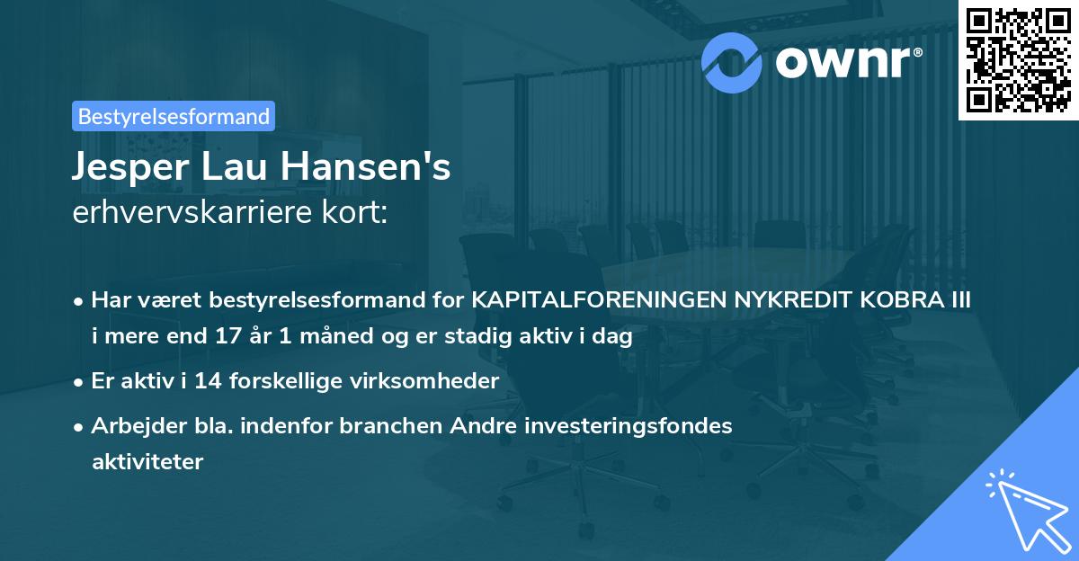 Jesper Lau Hansen's erhvervskarriere kort