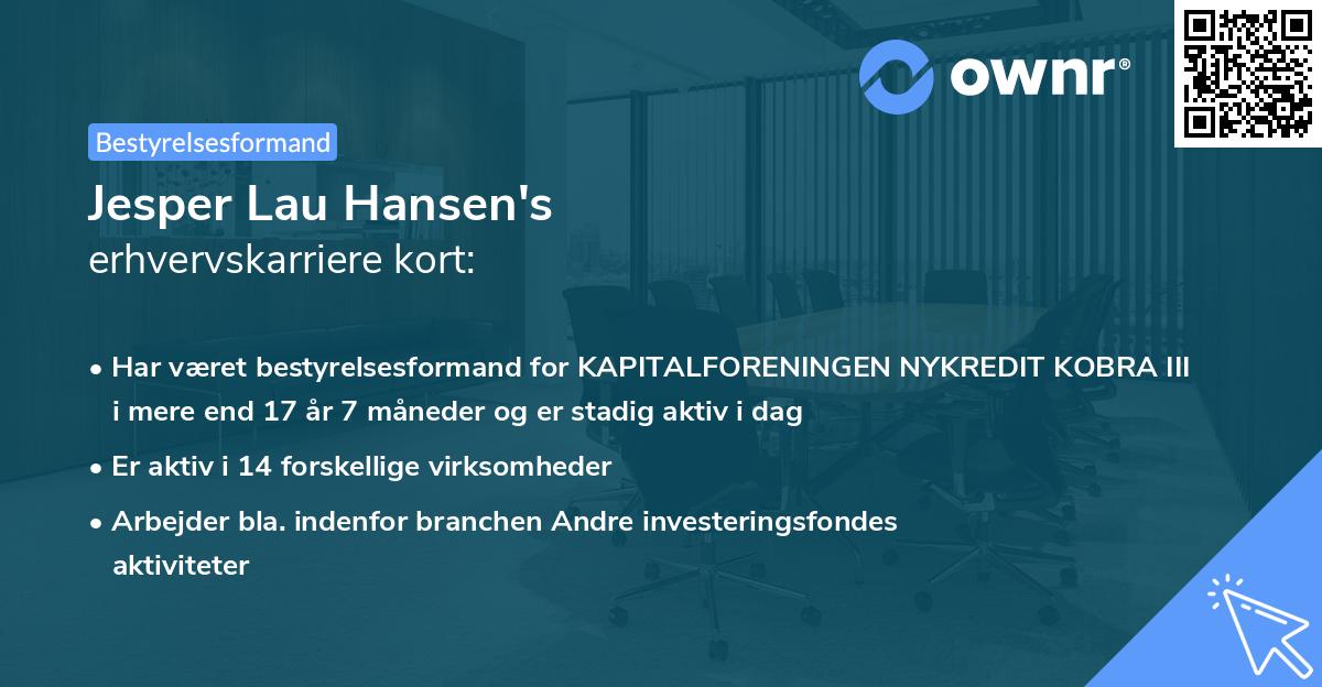 Jesper Lau Hansen's erhvervskarriere kort