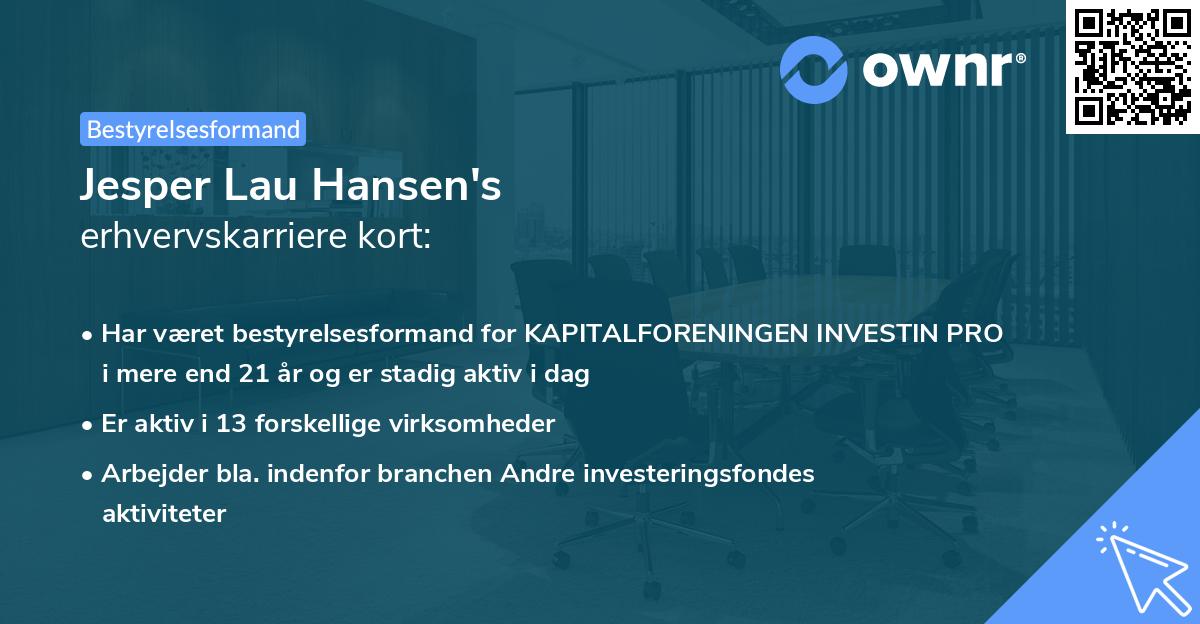 Jesper Lau Hansen's erhvervskarriere kort