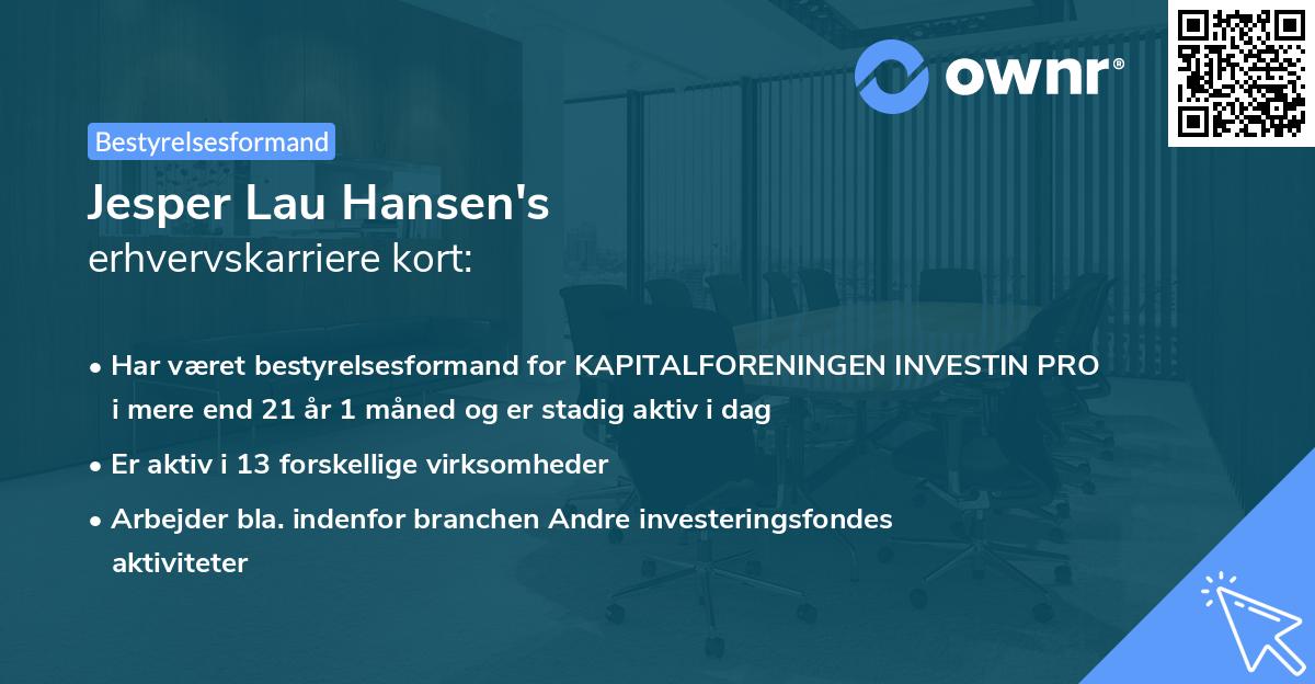 Jesper Lau Hansen's erhvervskarriere kort