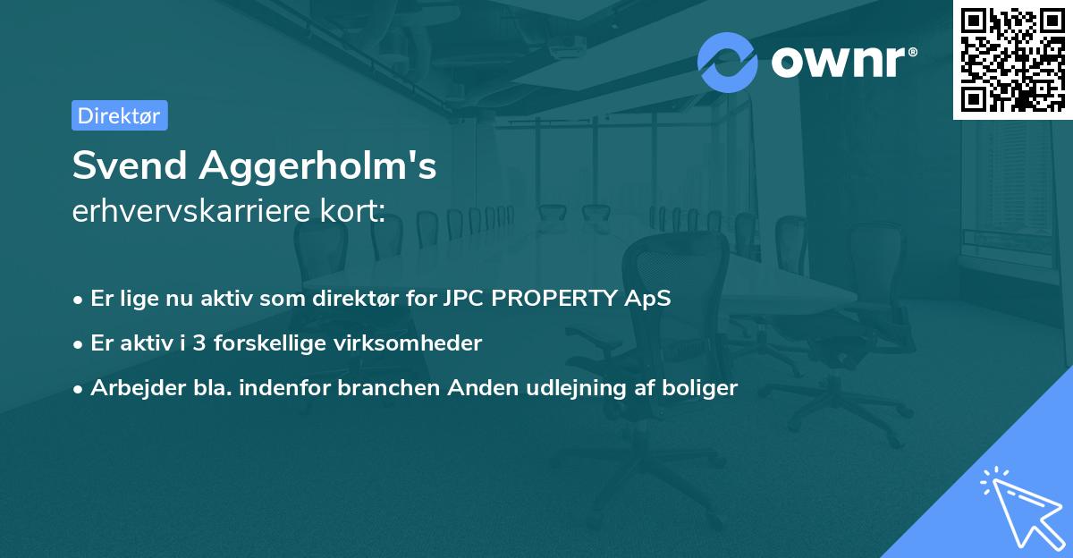 Svend Aggerholm's erhvervskarriere kort