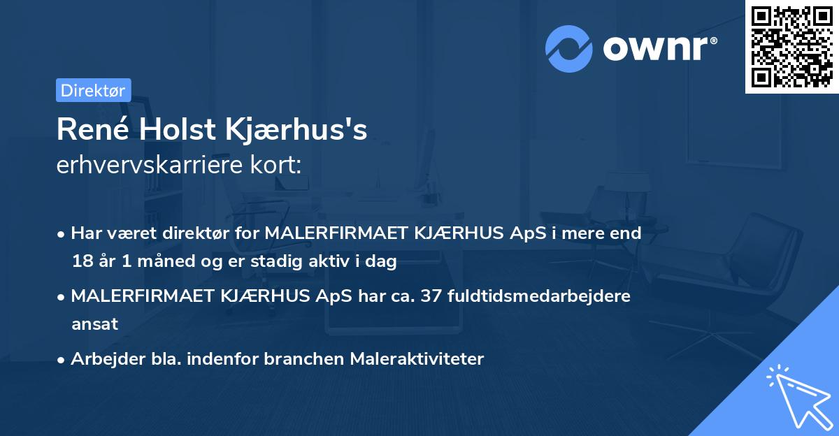 René Holst Kjærhus's erhvervskarriere kort