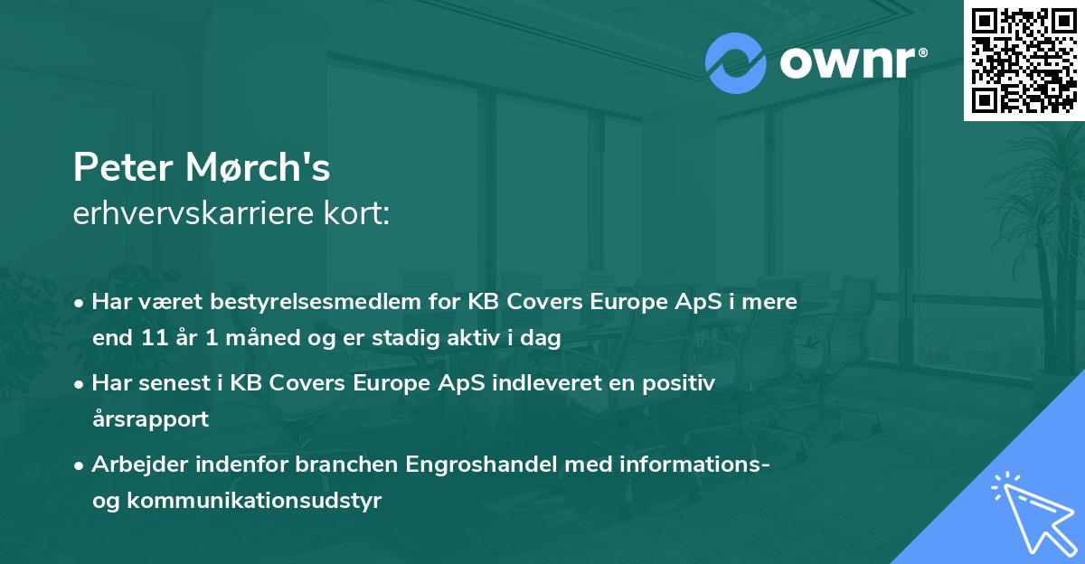 Peter Mørch's erhvervskarriere kort