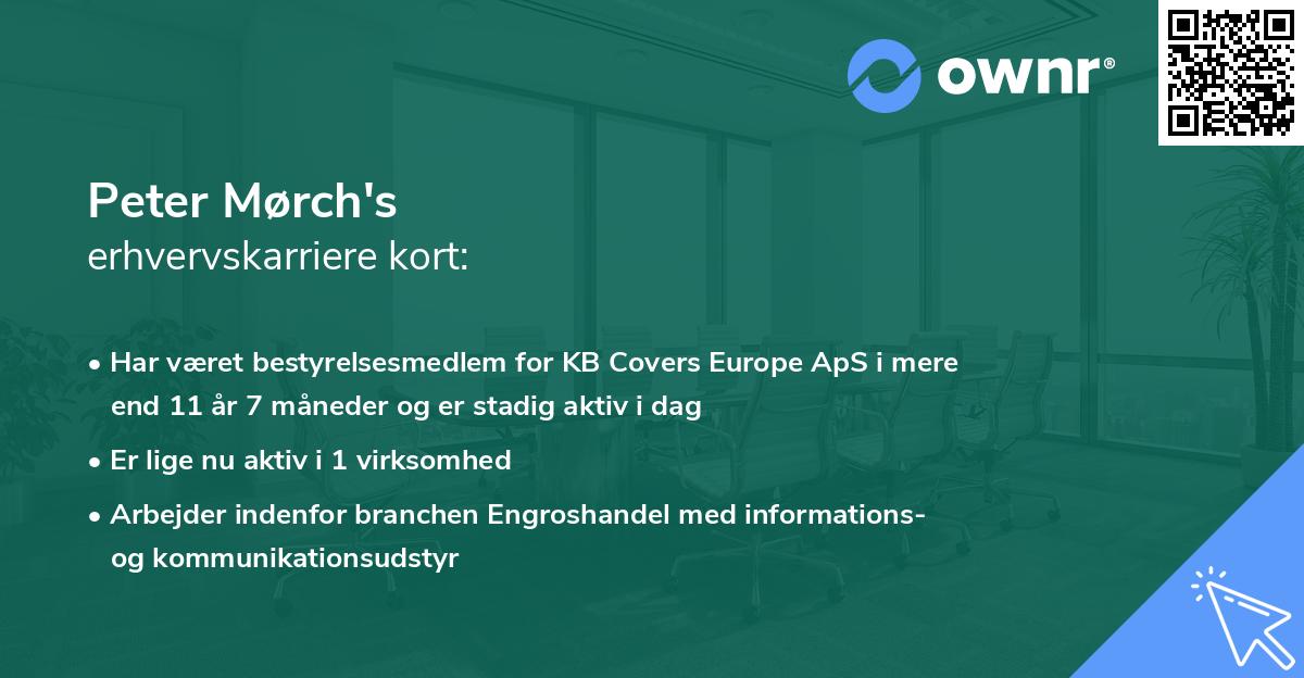 Peter Mørch's erhvervskarriere kort