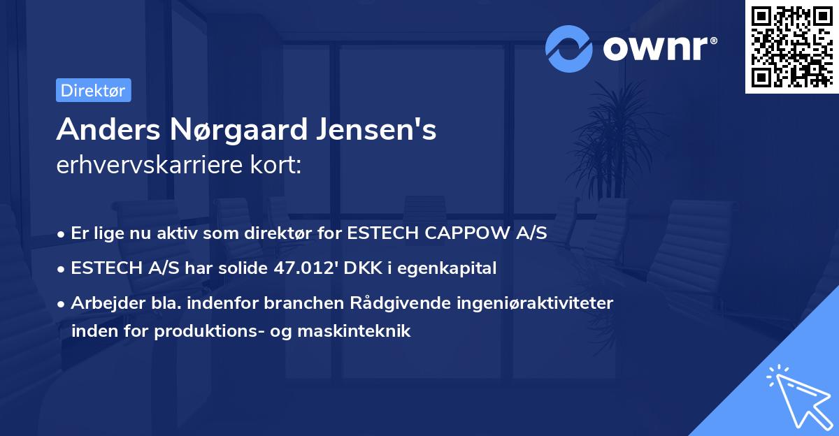 Anders Nørgaard Jensen's erhvervskarriere kort