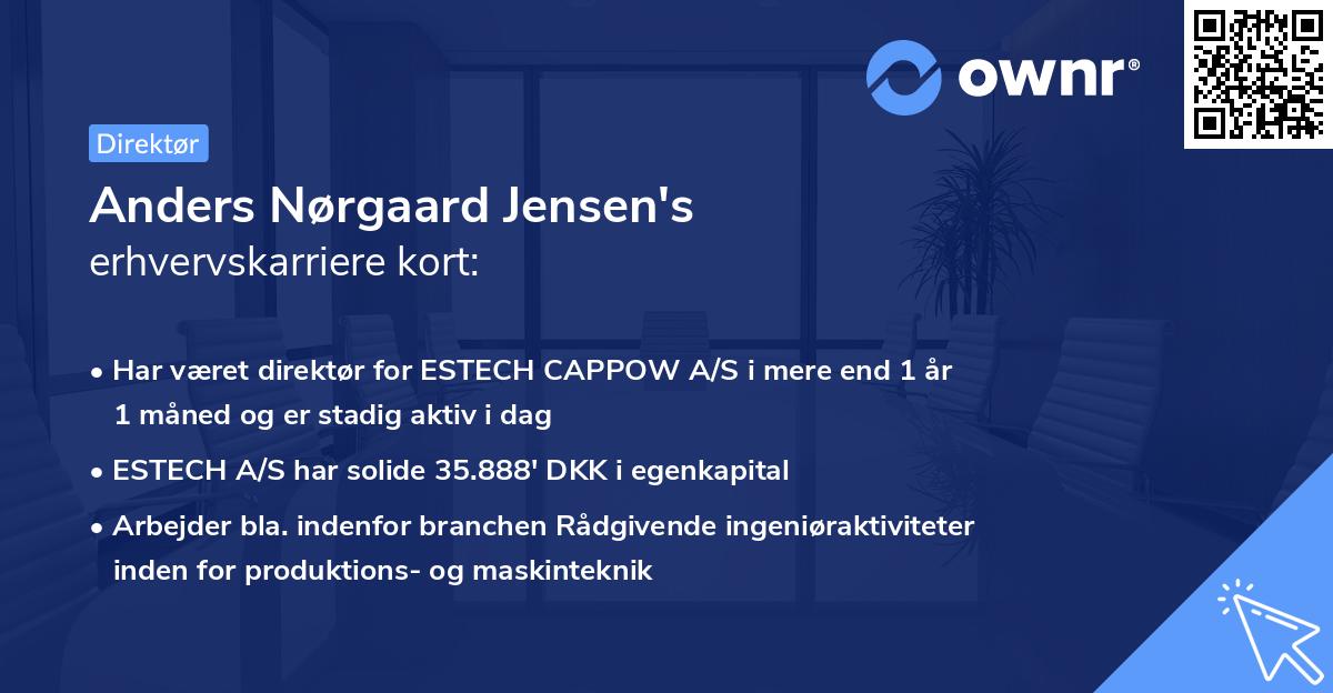 Anders Nørgaard Jensen's erhvervskarriere kort